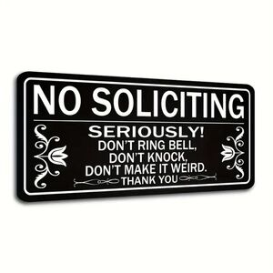 Vintage Look No Soliciting Sign